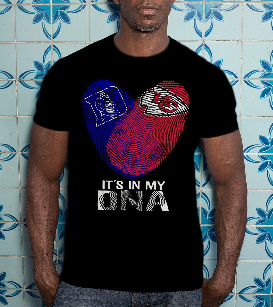 Duke Blue Devils Chiefs KC Fingerprint It's In My DNA T-Shirt