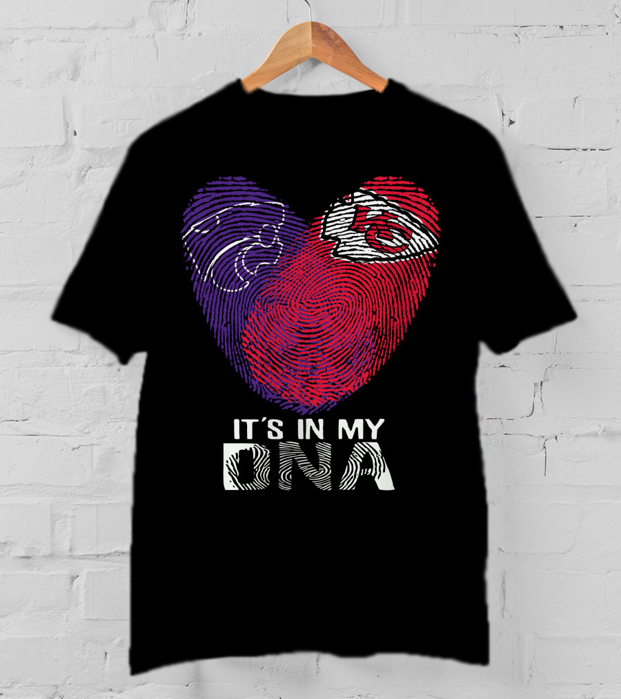Kansas State Wildcats Chiefs It's In My DNA Football Fan Spirit T-Shirt