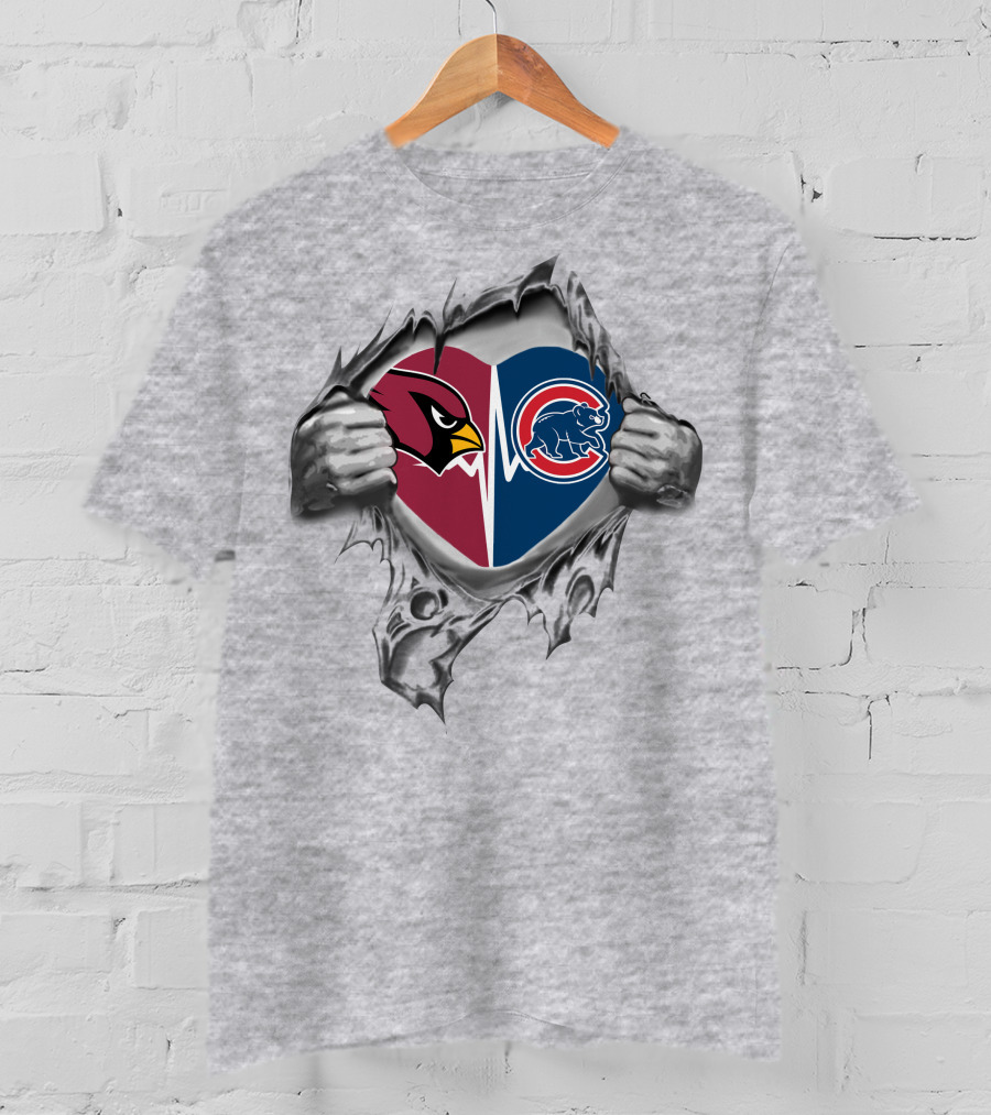 Cardinals Cubs Heartbeat Rivalry Passion T-Shirt