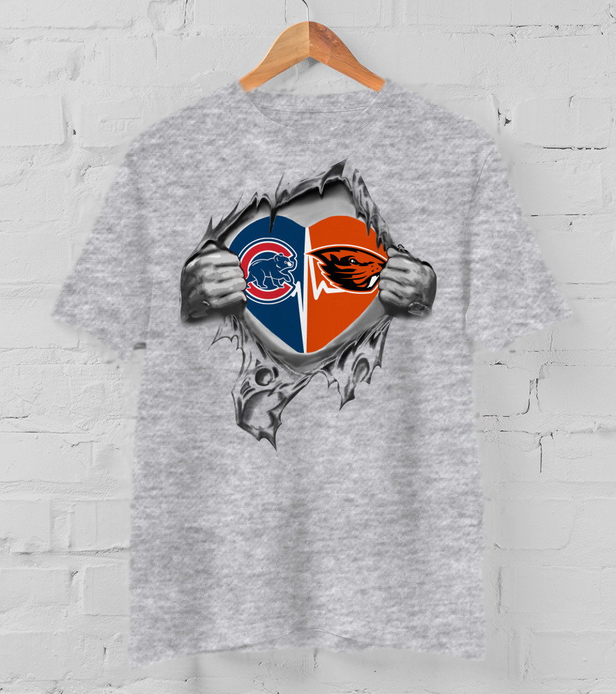 Cubs Beavers Heart Torn Hands T-Shirt