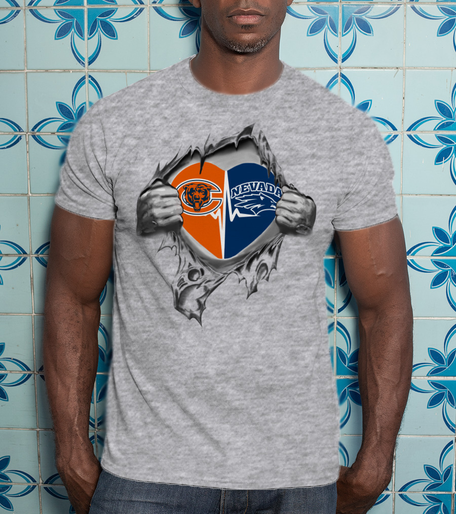 Bears Nevada Heart Split T-Shirt