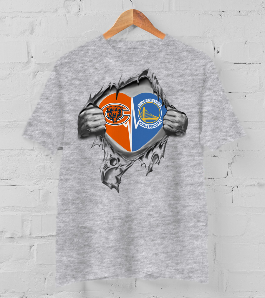 Chicago Bears Golden State Warriors It's In My Heart T-Shirt