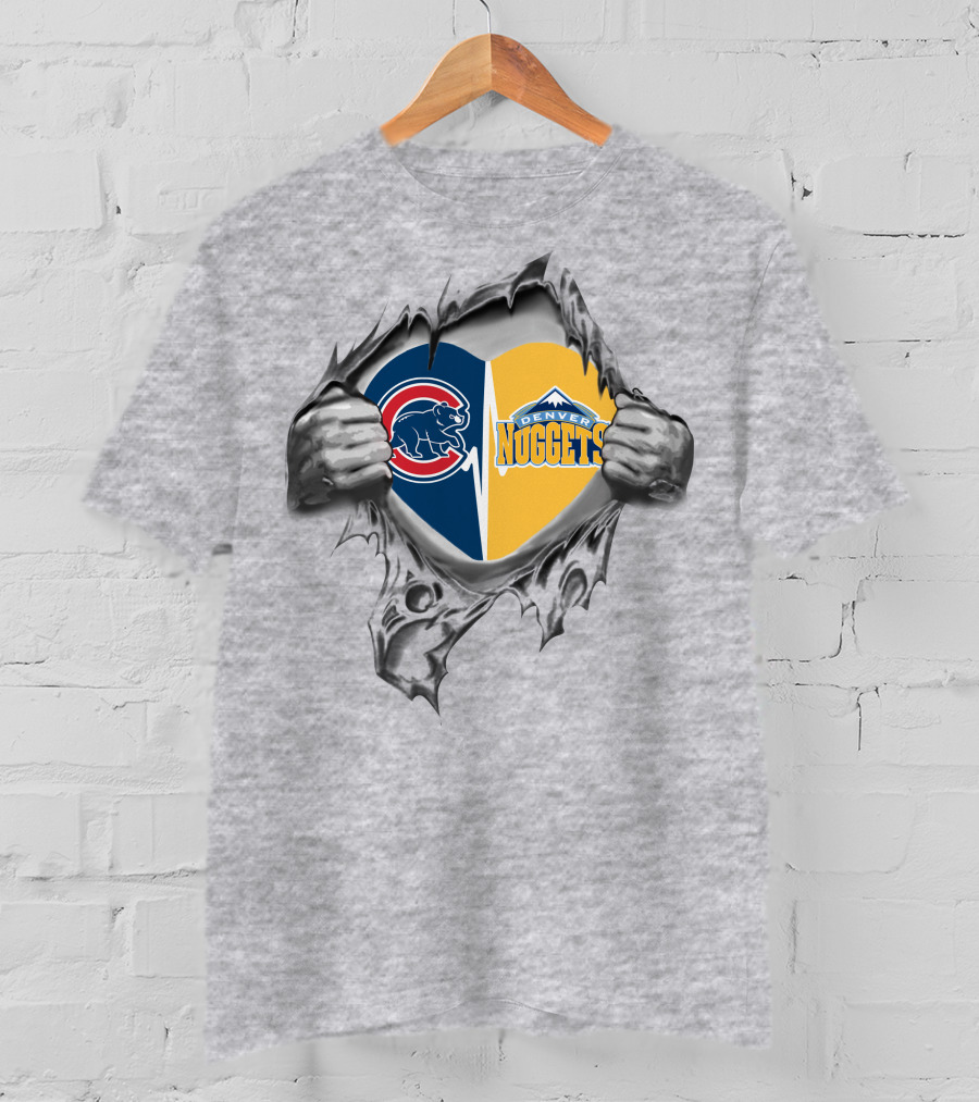 Cubs Nuggets Heart Split T-Shirt