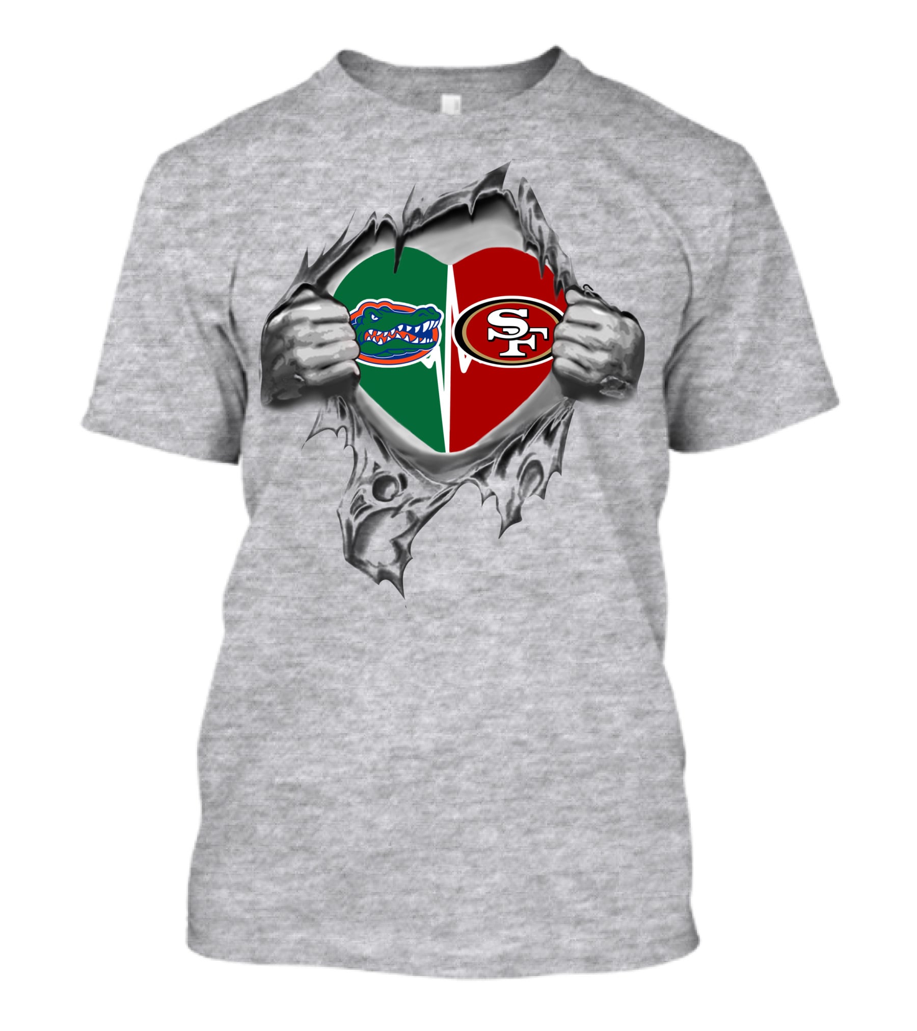 49ers Sf Football Heart Gators Logo Fandom T-Shirt