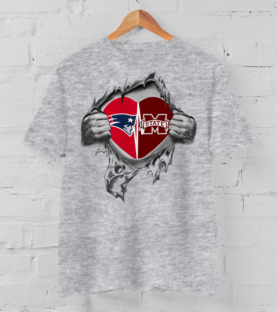 Patriots State Heart Combined Loyalty Icons T-Shirt