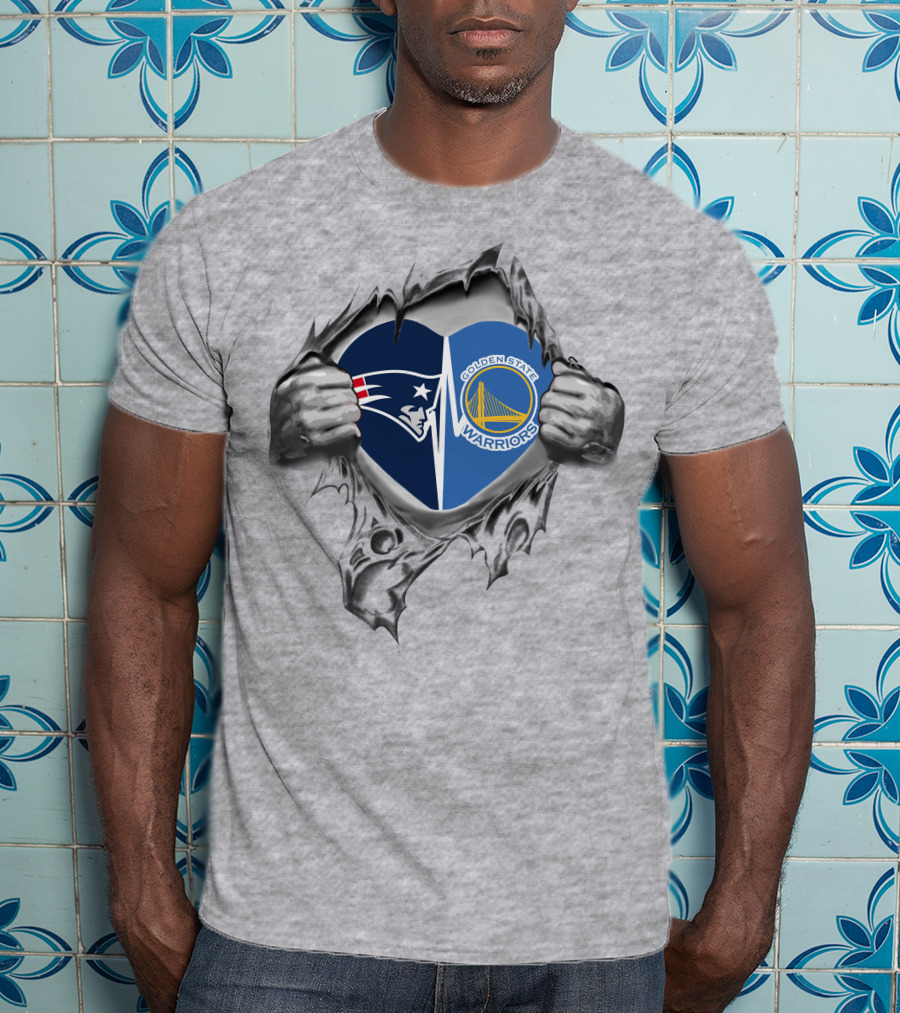 Patriots And Warriors Heart Logo Burst T-Shirt