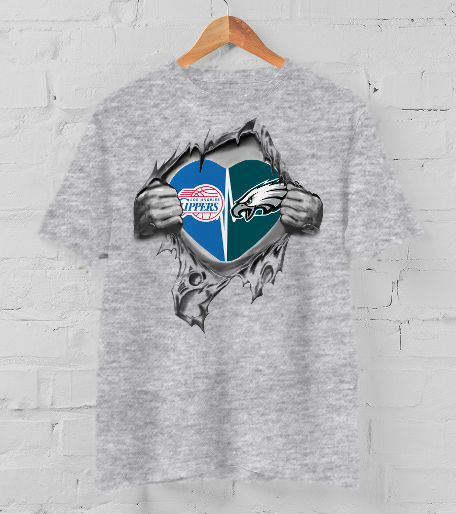 Los Angeles Clippers Philadelphia Eagles It's In My Heart T-Shirt