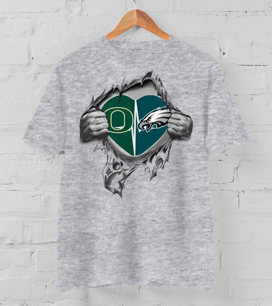 Eagles Ducks Heart Logo Fan Passion T-Shirt