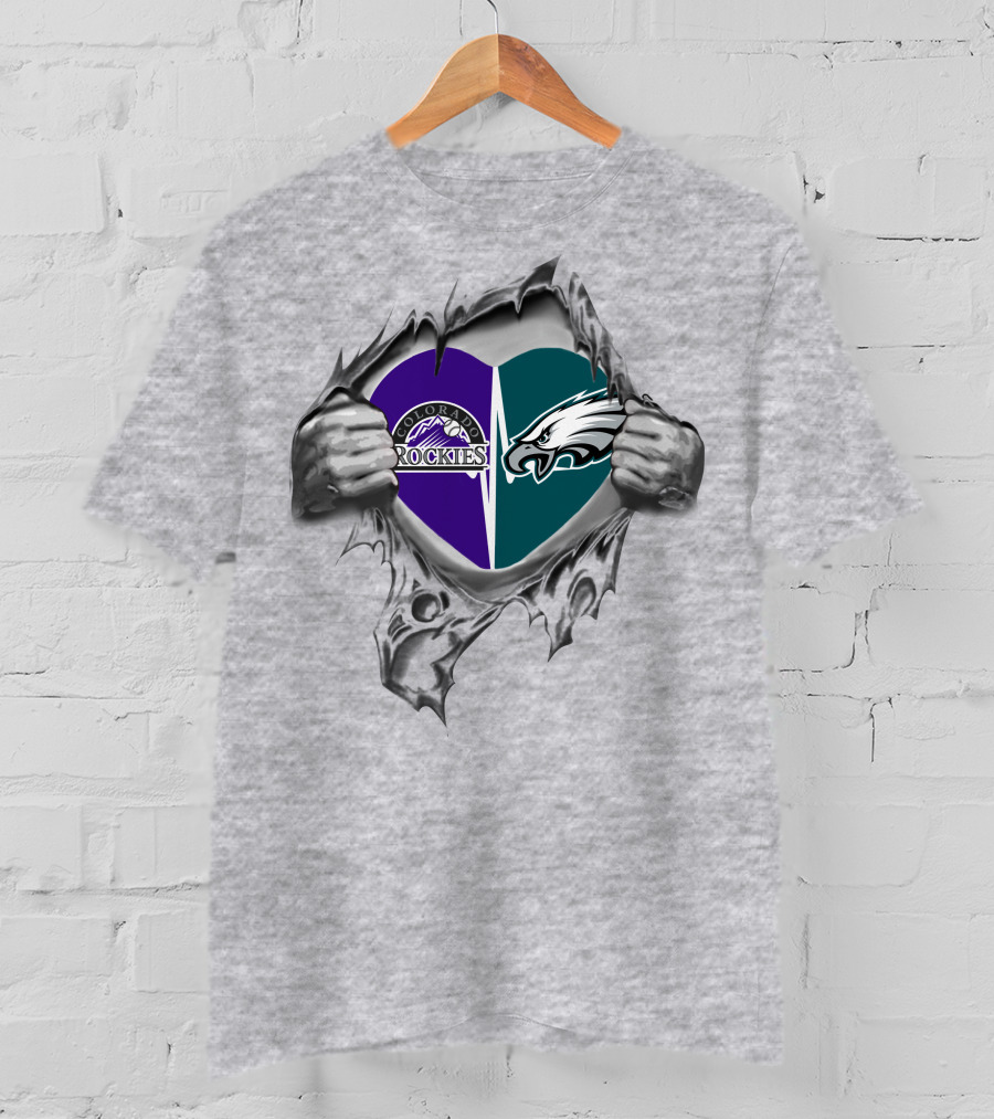 Colorado Rockies Philadelphia Eagles It's In My Heart T-Shirt