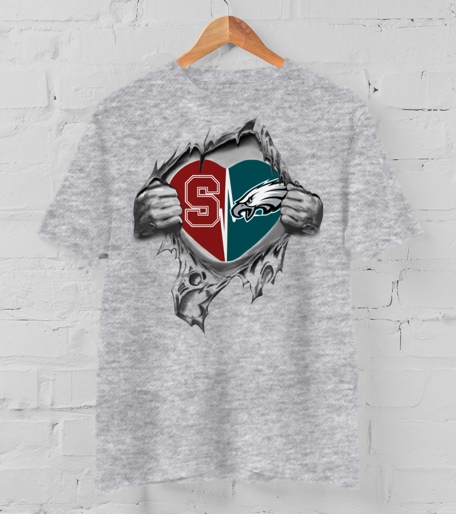 Standford Cardinals Eagles Heart Emblem T-Shirt