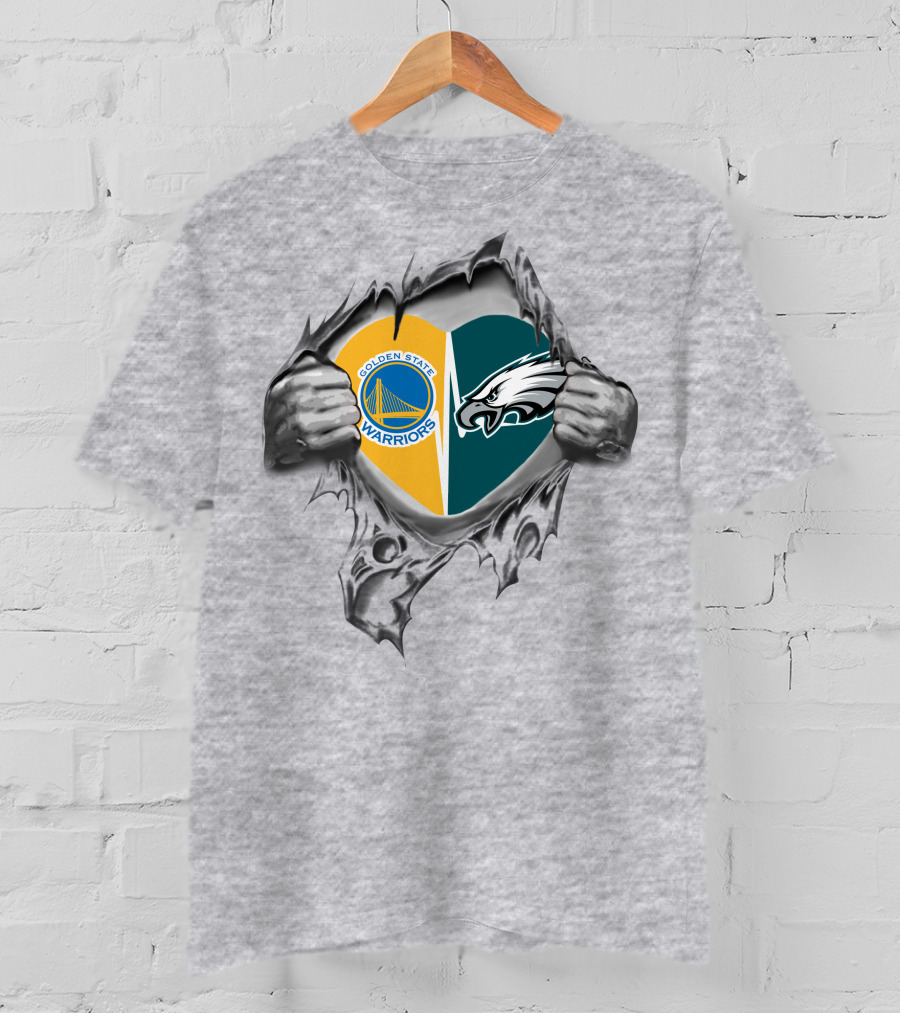 Golden State Warriors Philadelphia Eagles It's In My Heart T-Shirt