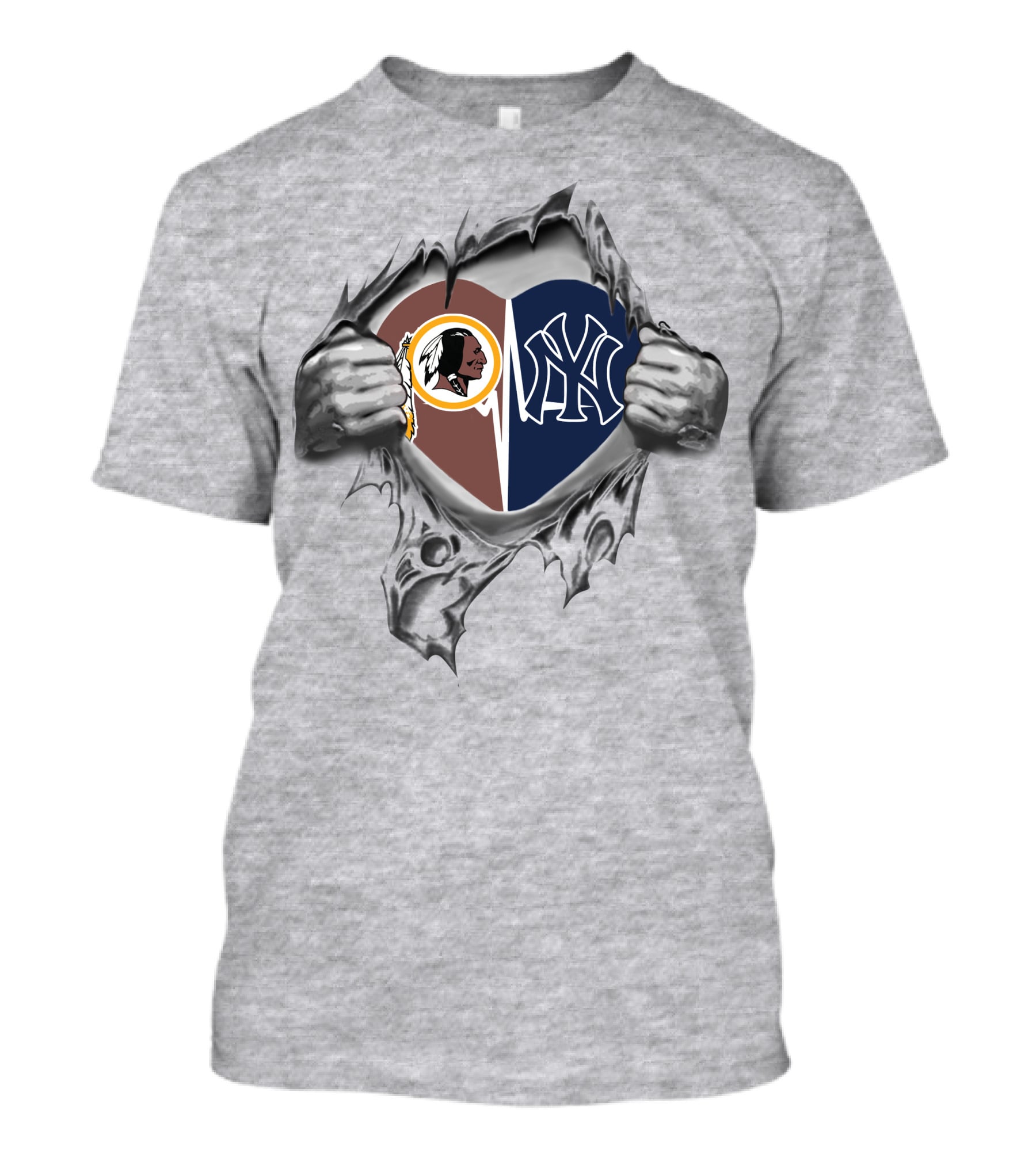 Redskins Yankees Heartfelt Loyalty Iconic Tribute T-Shirt