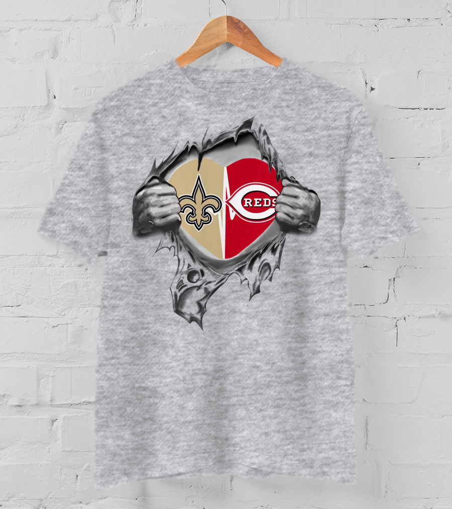 Saints Reds Heart Logo Collaboration T-Shirt