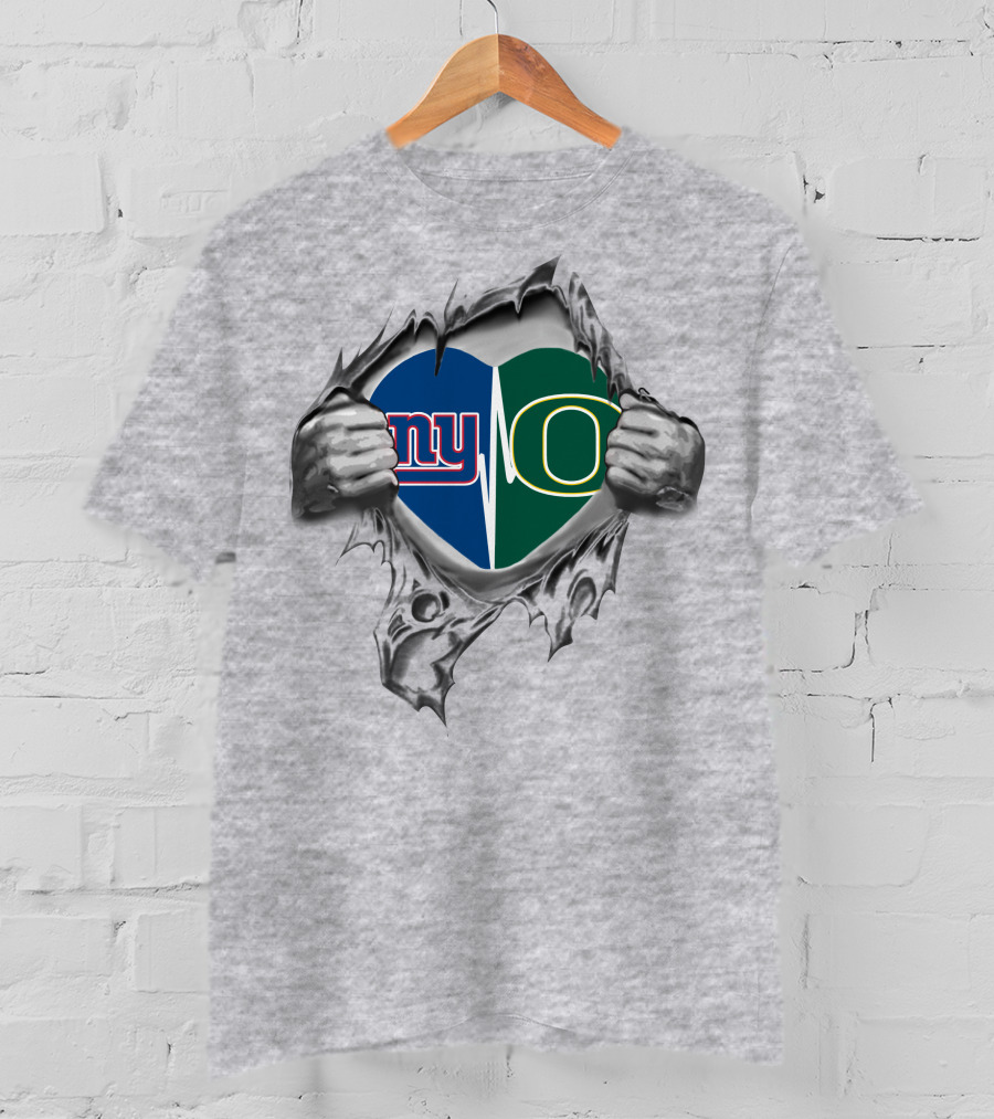 New York Giants Oregon Ducks It's In My Heart T-Shirt