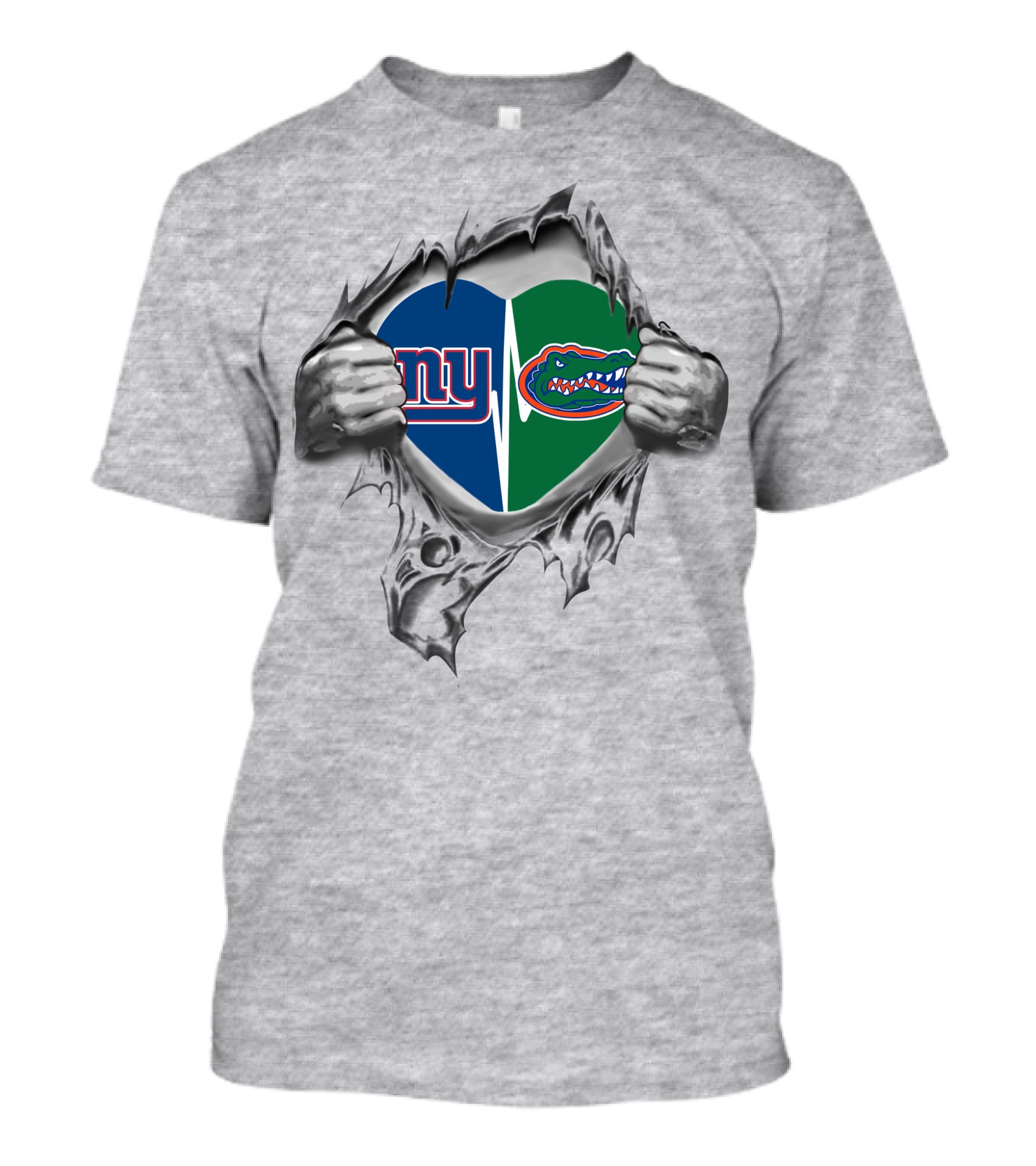 Giants Gators Heartbeat Fan Spirit T-Shirt