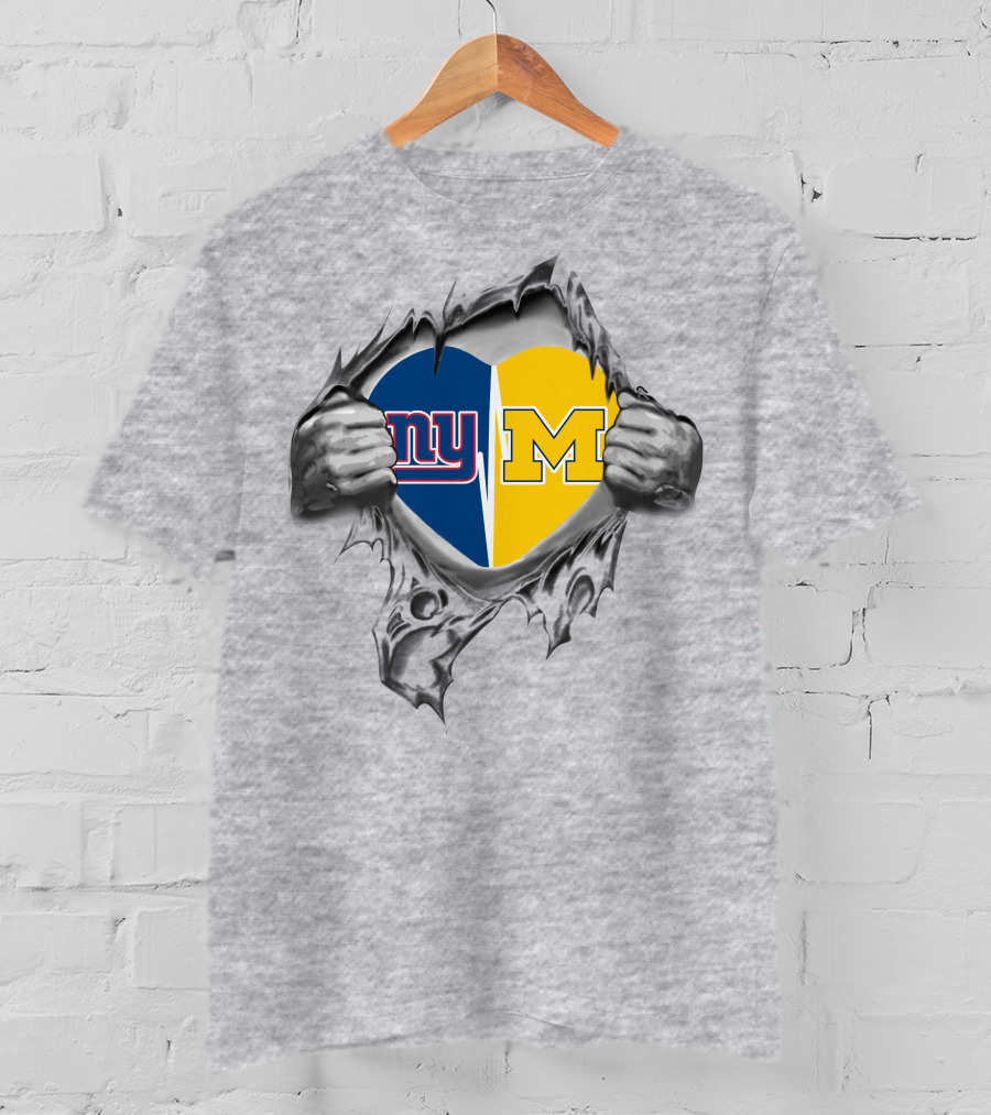 Giants Michigan Heart Torn Open T-Shirt