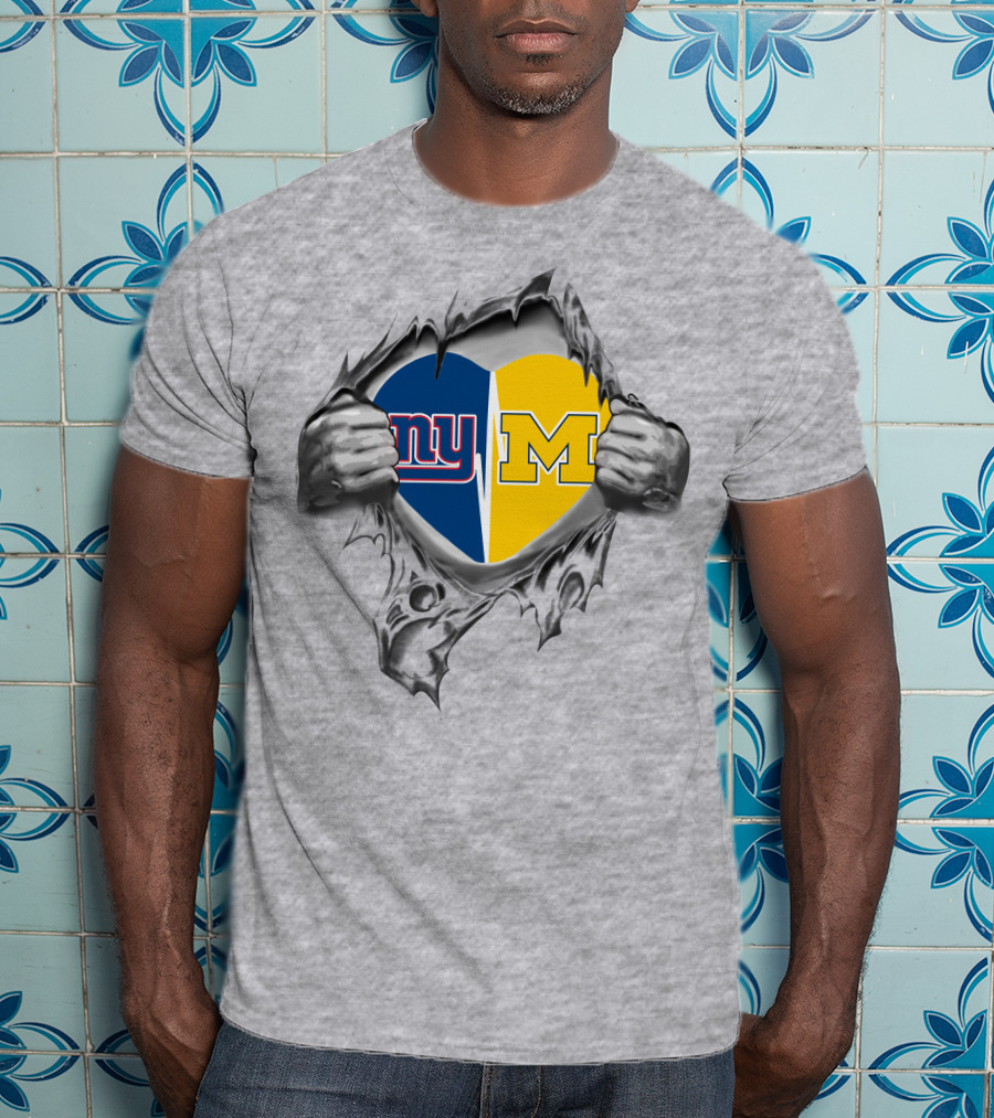 Giants Michigan Heart Torn Open T-Shirt