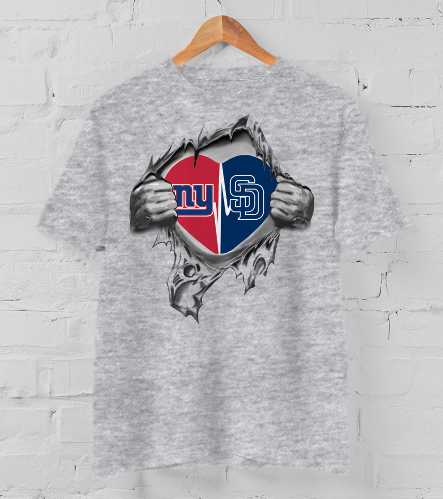 Giants Padres Heartbeat Loyalty T-Shirt