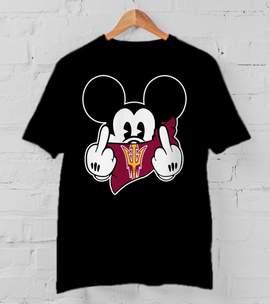 Arizona State Sun Devils Mickey Middle Fingers T-Shirt