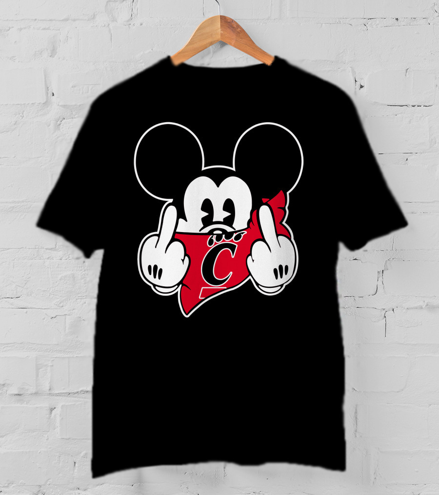 Cincinnati Bearcats Mickey Gesture Rebel Fan T-Shirt