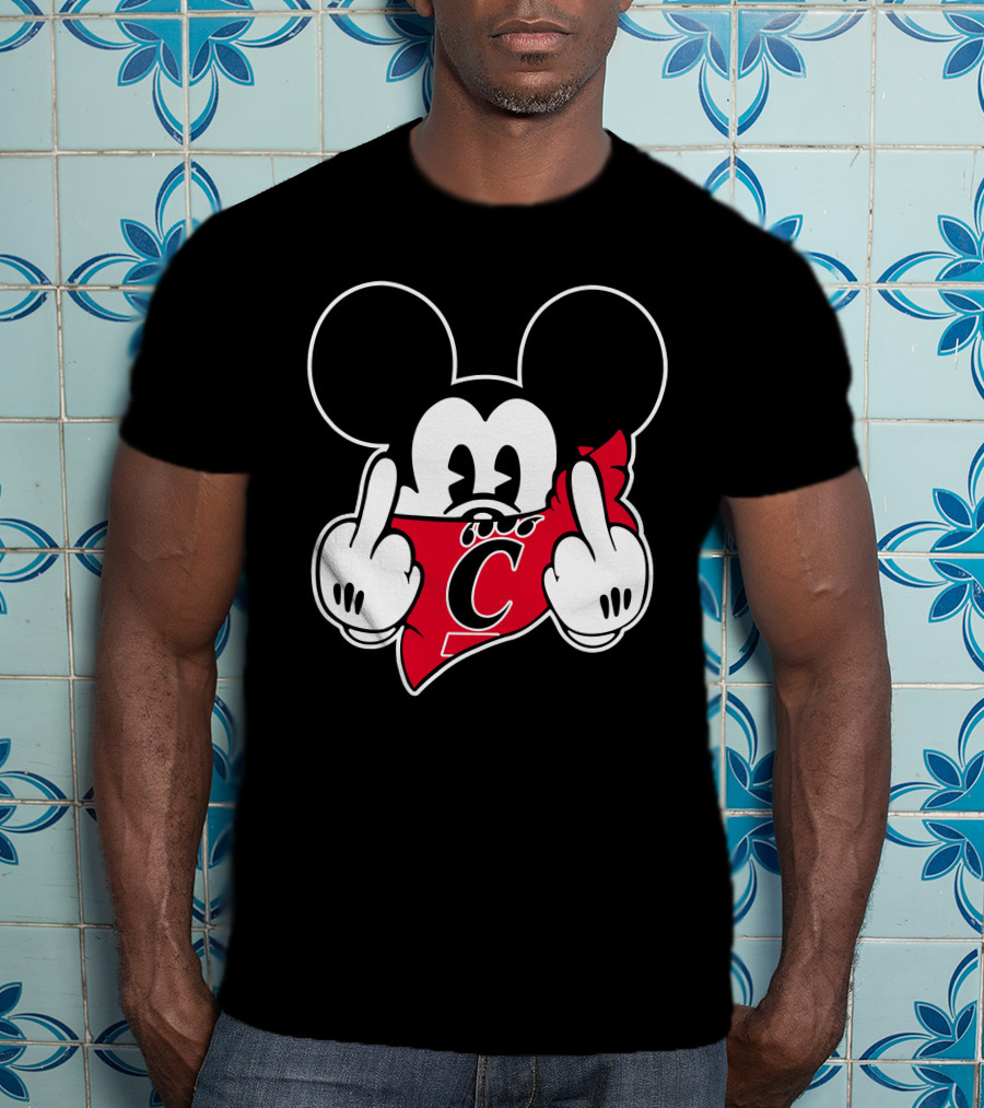 Cincinnati Bearcats Mickey Gesture Rebel Fan T-Shirt