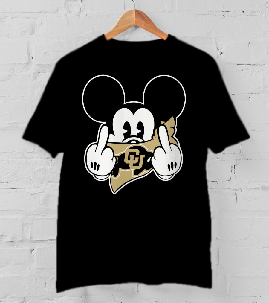 Colorado Buffaloes Mickey Middle Finger T-Shirt