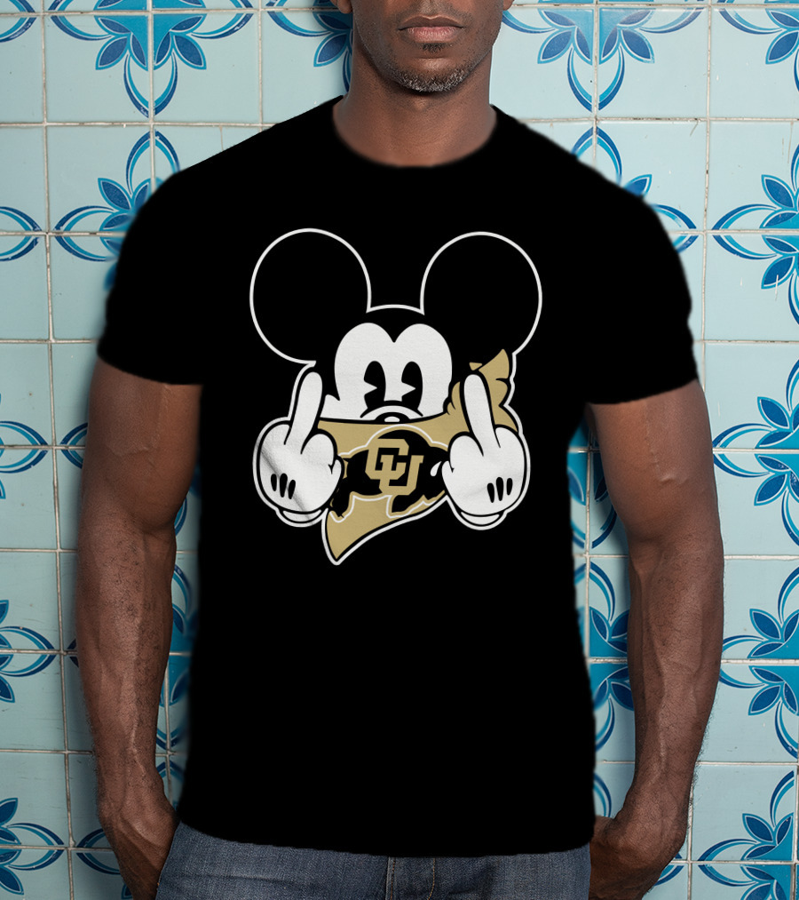 Colorado Buffaloes Mickey Middle Finger T-Shirt