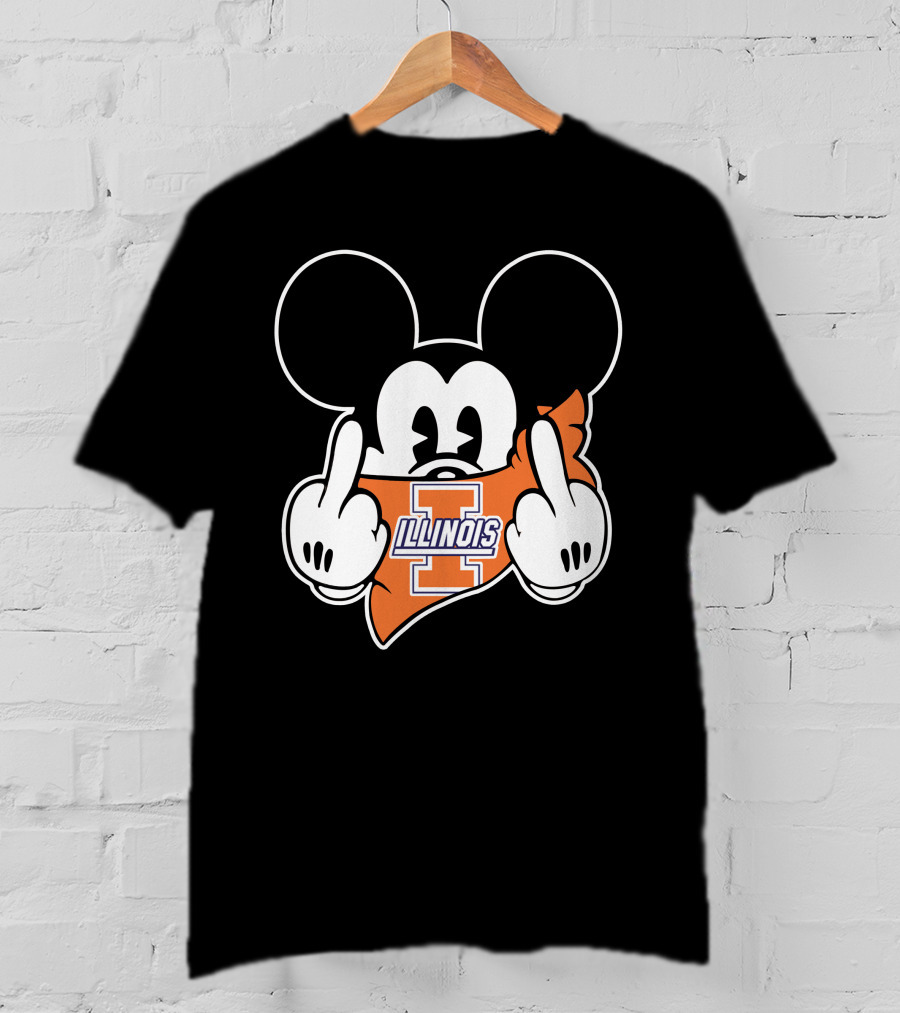 Illinois Fighting Illini Mickey Mouse Gesture T-Shirt