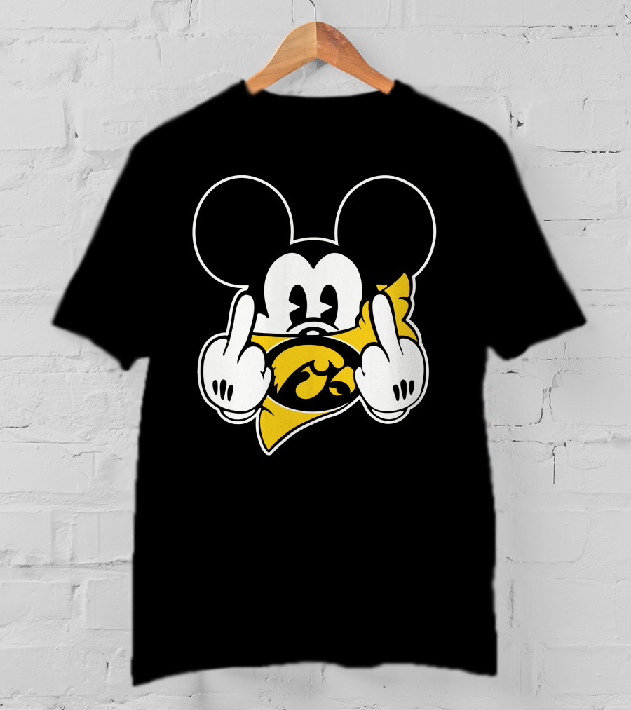Iowa Hawkeyes Mickey Mouse Logo Fusion T-Shirt