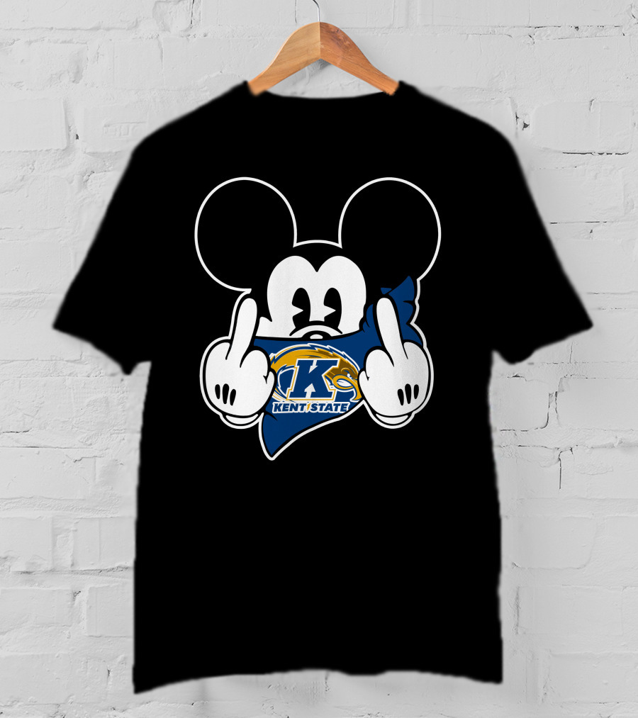 Kent State Golden Flashes Mickey Middle Finger T-Shirt