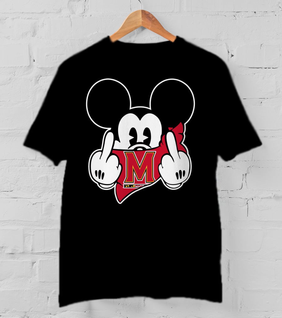 Maryland Terrapins Mickey Mouse M Logo Gesture T-Shirt