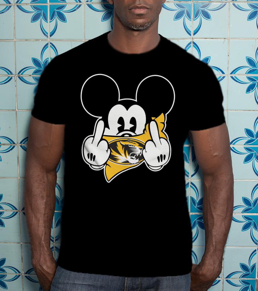 Missouri Tigers Mickey Mouse Gesture T-Shirt
