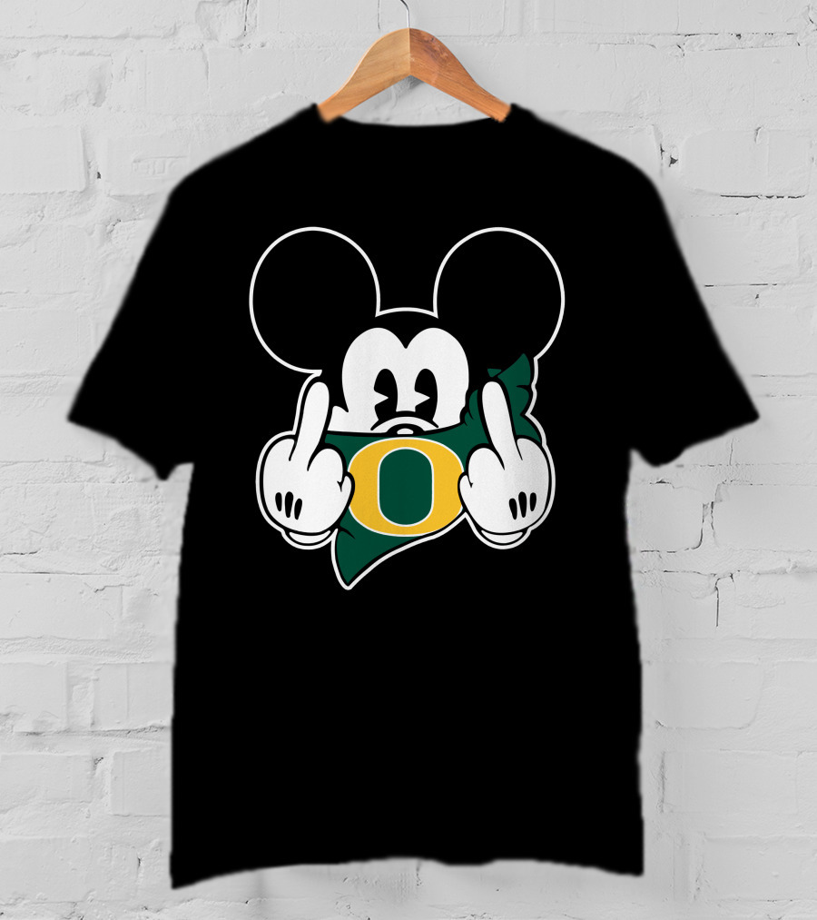 Oregon Ducks Mickey Middle Finger T-Shirt