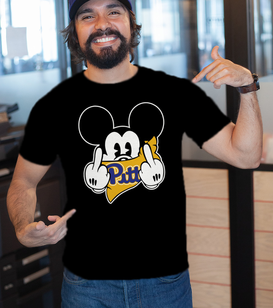 Pitt Panthers Mickey Gesture T-Shirt