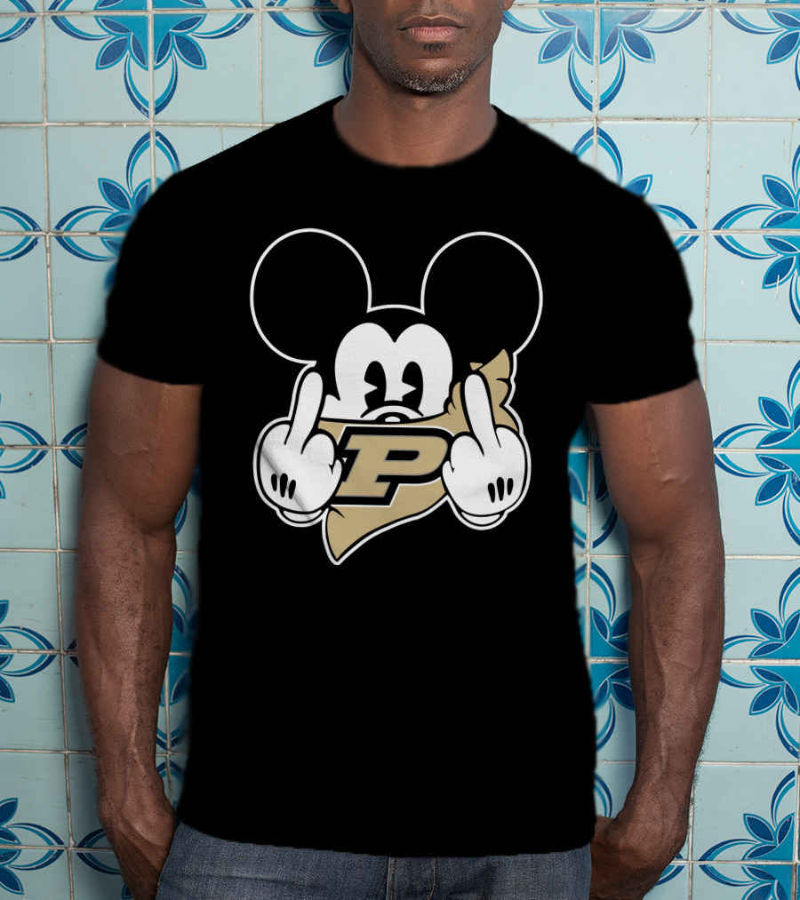 Purdue Boilermakers Mickey Middle Finger T-Shirt