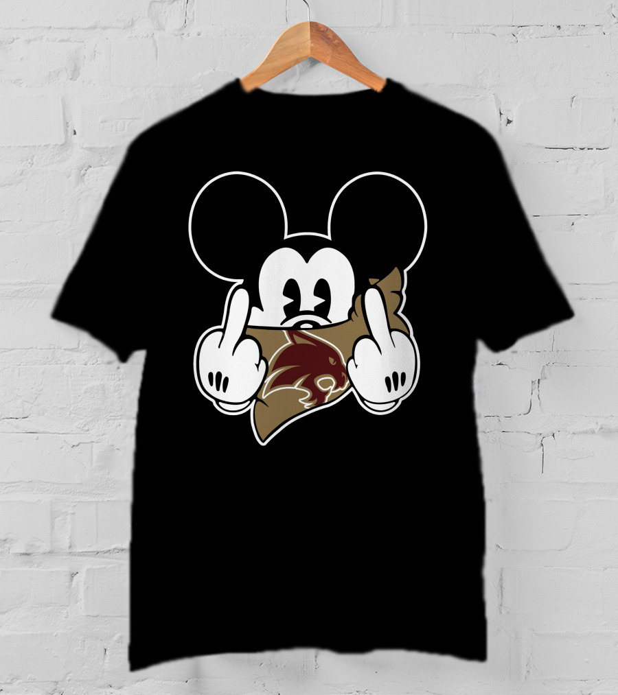 Texas State Bobcats Mickey Middle Finger T-Shirt