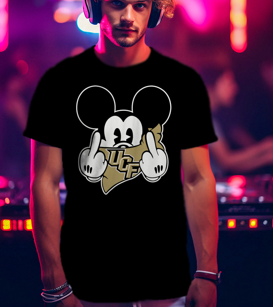 UCF Knights Mickey Middle Finger Gesture T-Shirt