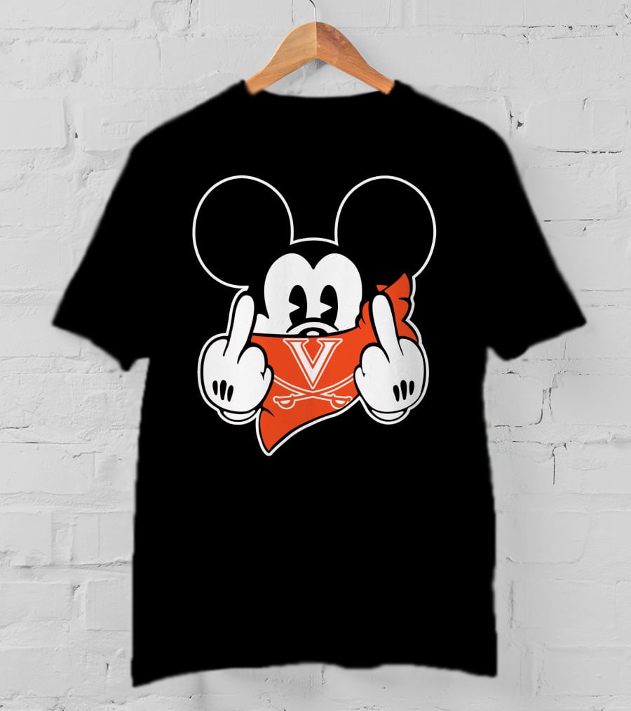 Virginia Cavaliers Mickey Mouse Middle Fingers T-Shirt