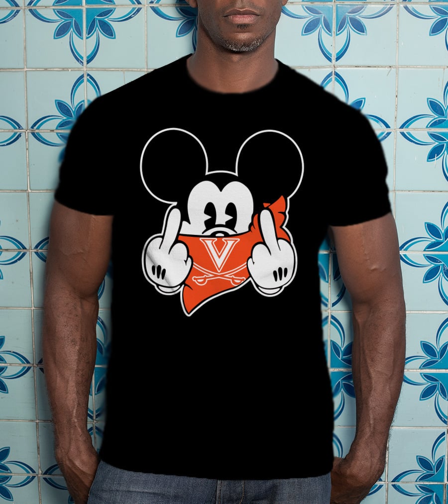 Virginia Cavaliers Mickey Mouse Middle Fingers T-Shirt