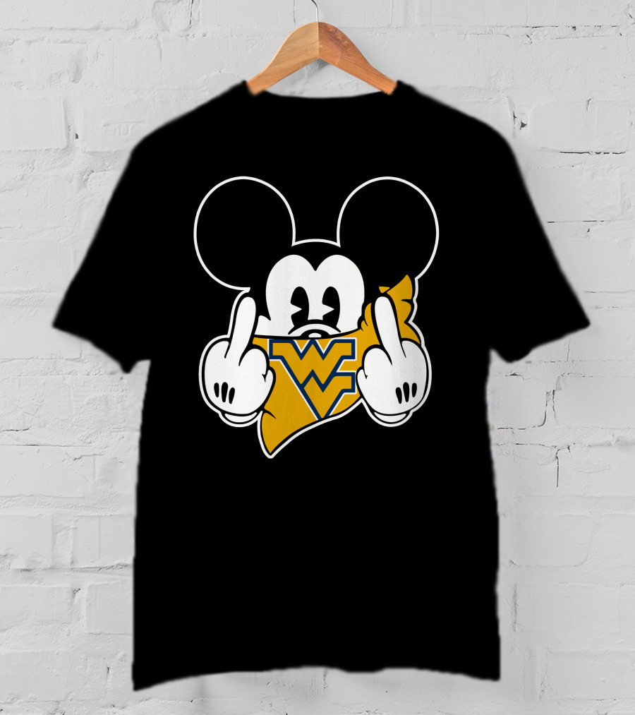 West Virginia Mountaineers Mickey Wv Bandana Gesture T-Shirt