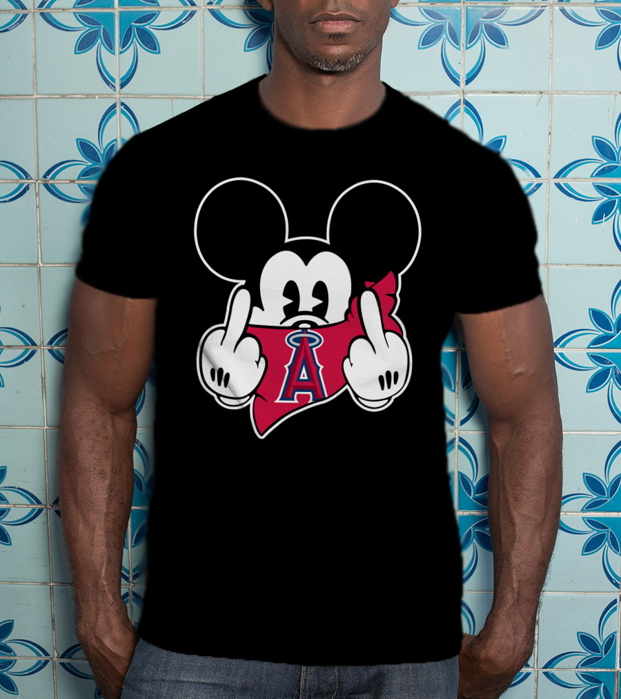 Angels Mickey Middle Finger Bandana T-Shirt