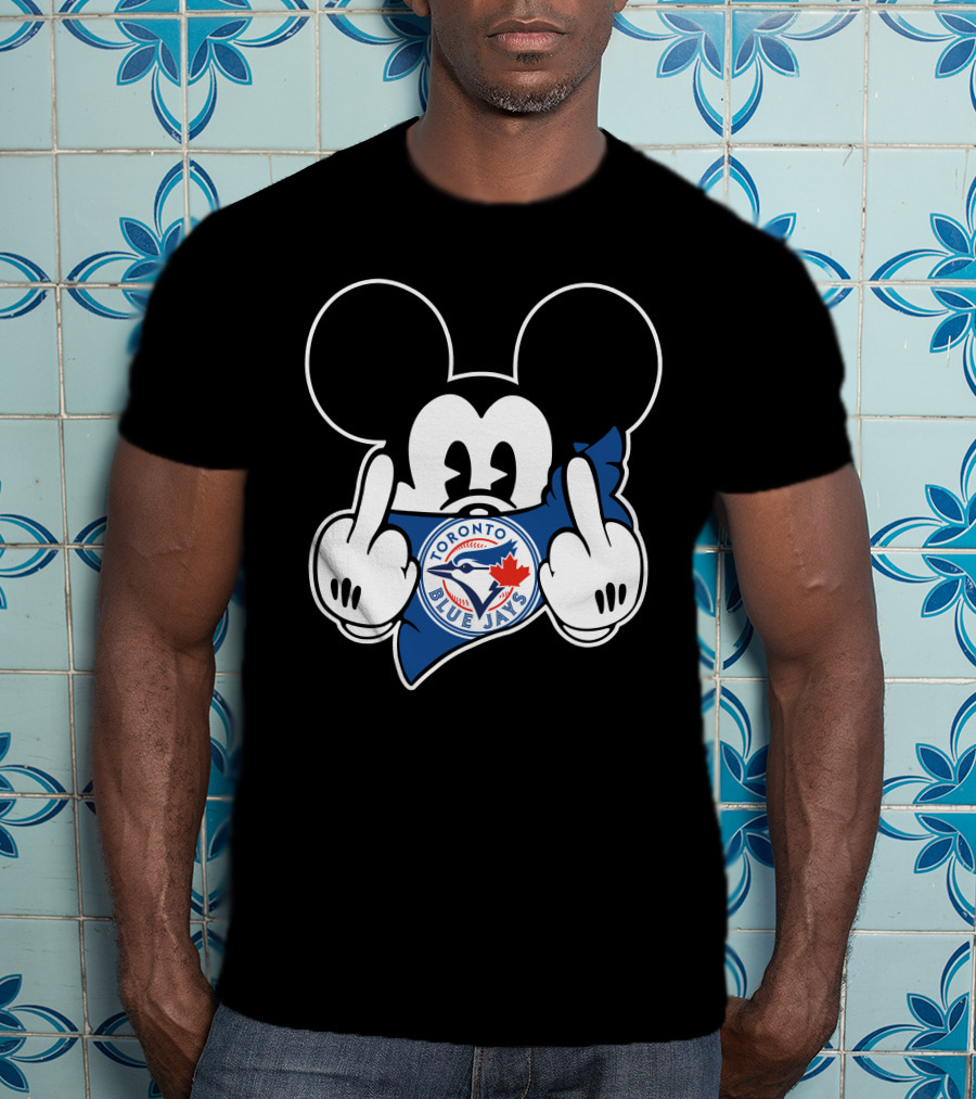 Toronto Blue Jays Mickey Mouse Middle Finger T-Shirt