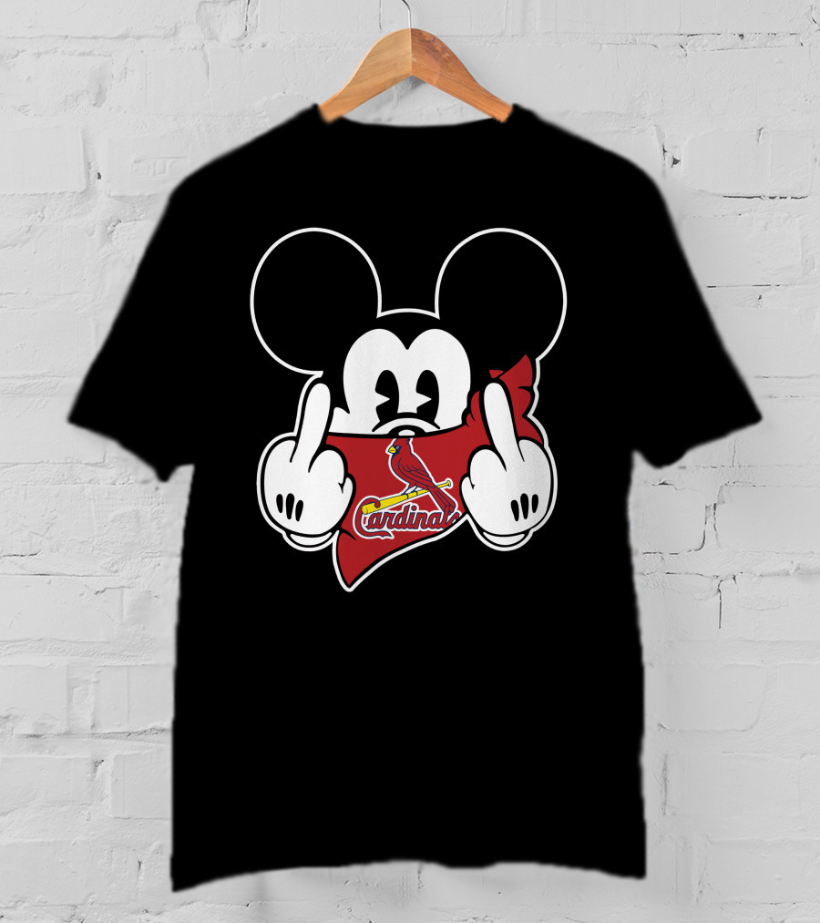 Cardinals Bandana Mickey Mouse Gesture T-Shirt