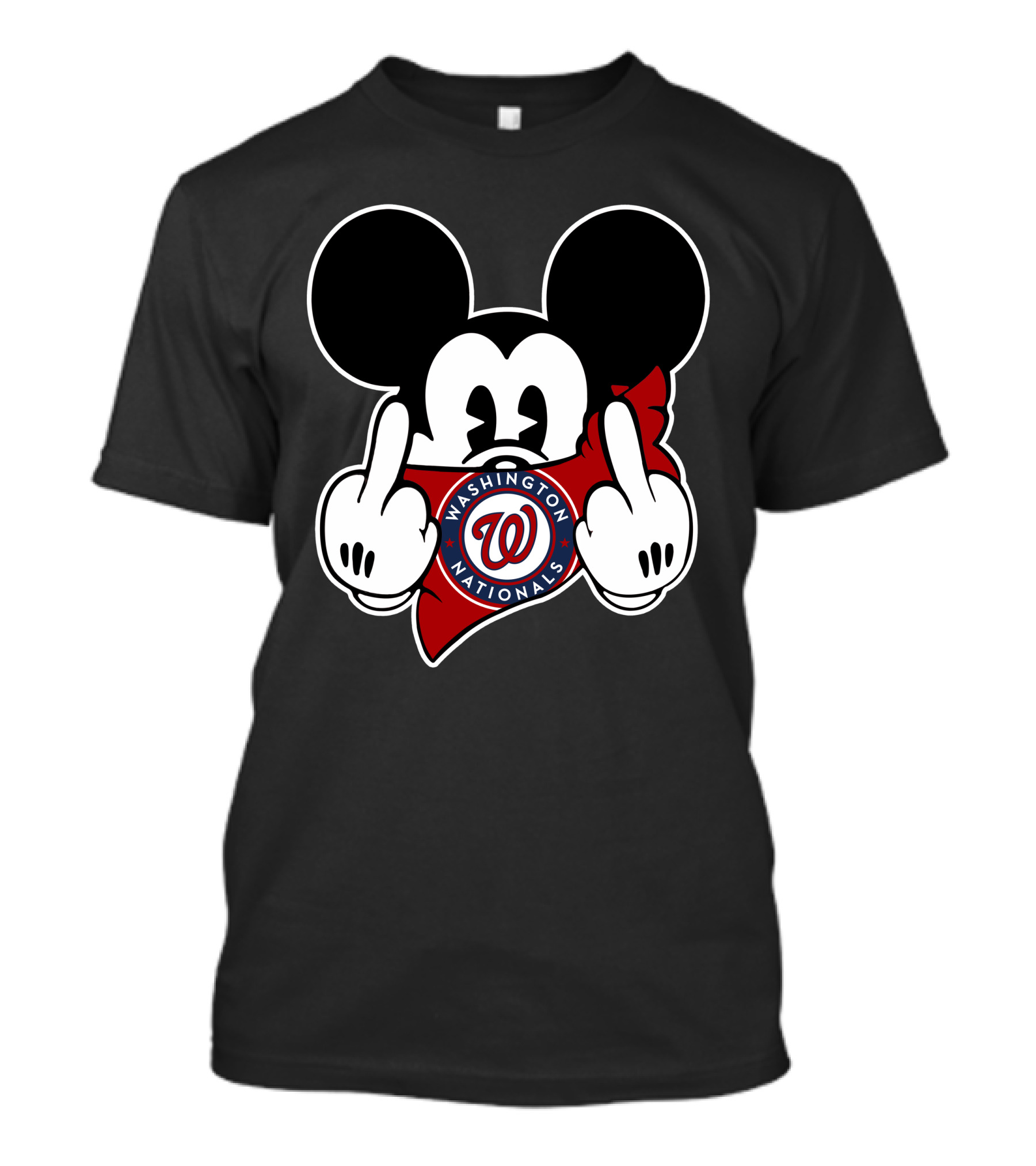 Washington Nationals Mickey Middle Finger T-Shirt