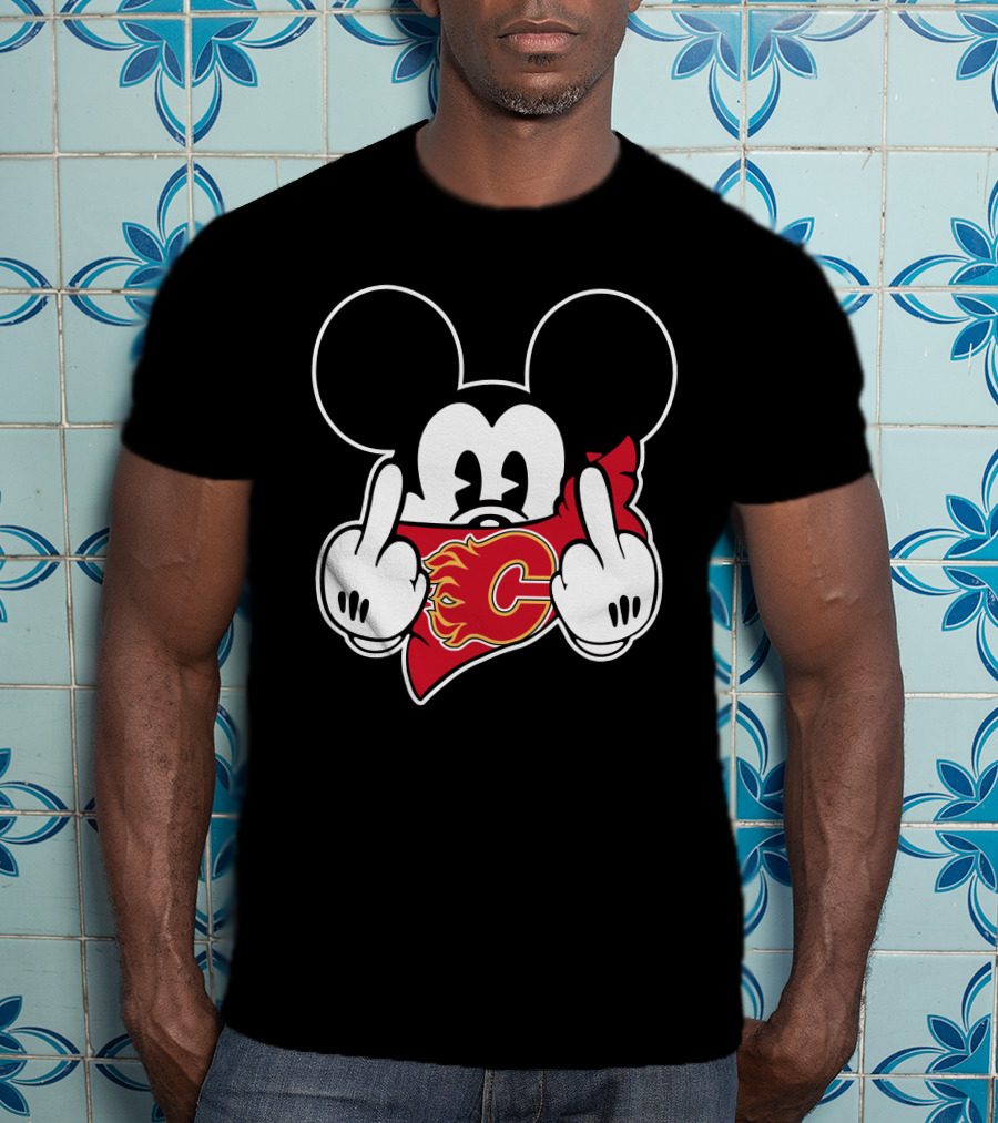 Calgary Flames Mickey Gesture T-Shirt