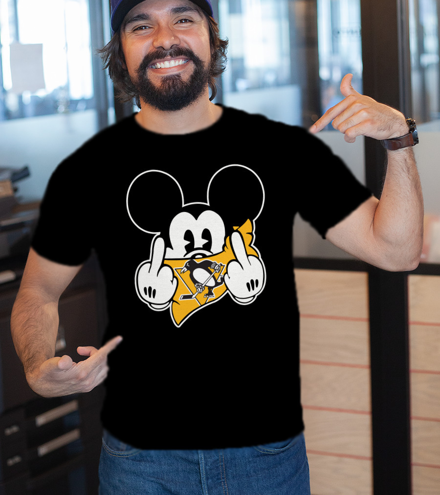Pittsburgh Penguins Mickey Middle Finger T-Shirt