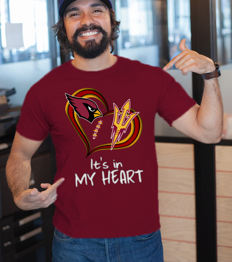 Arizona Cardinals Sun Devils It's In My Heart T-Shirt