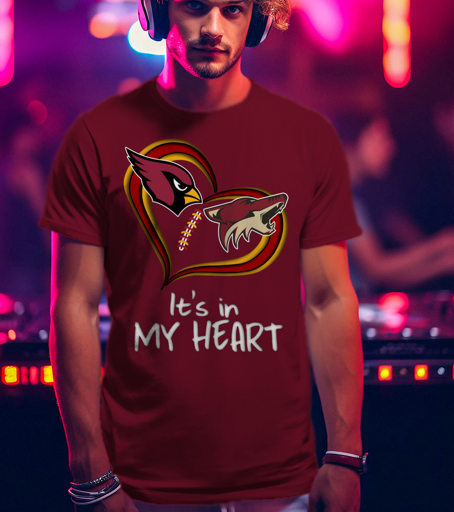 Arizona Cardinals Coyotes It's In My Heart T-Shirt