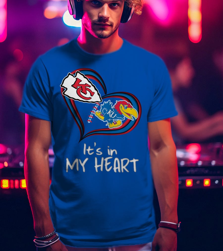 Kansas City Chiefs And Kansas Jayhawks It's In My Heart T-Shirt