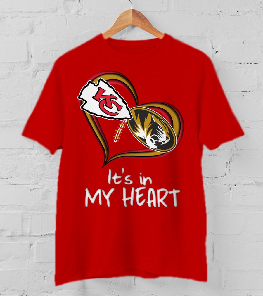 Chiefs Missouri Tigers It's In My Heart T-Shirt